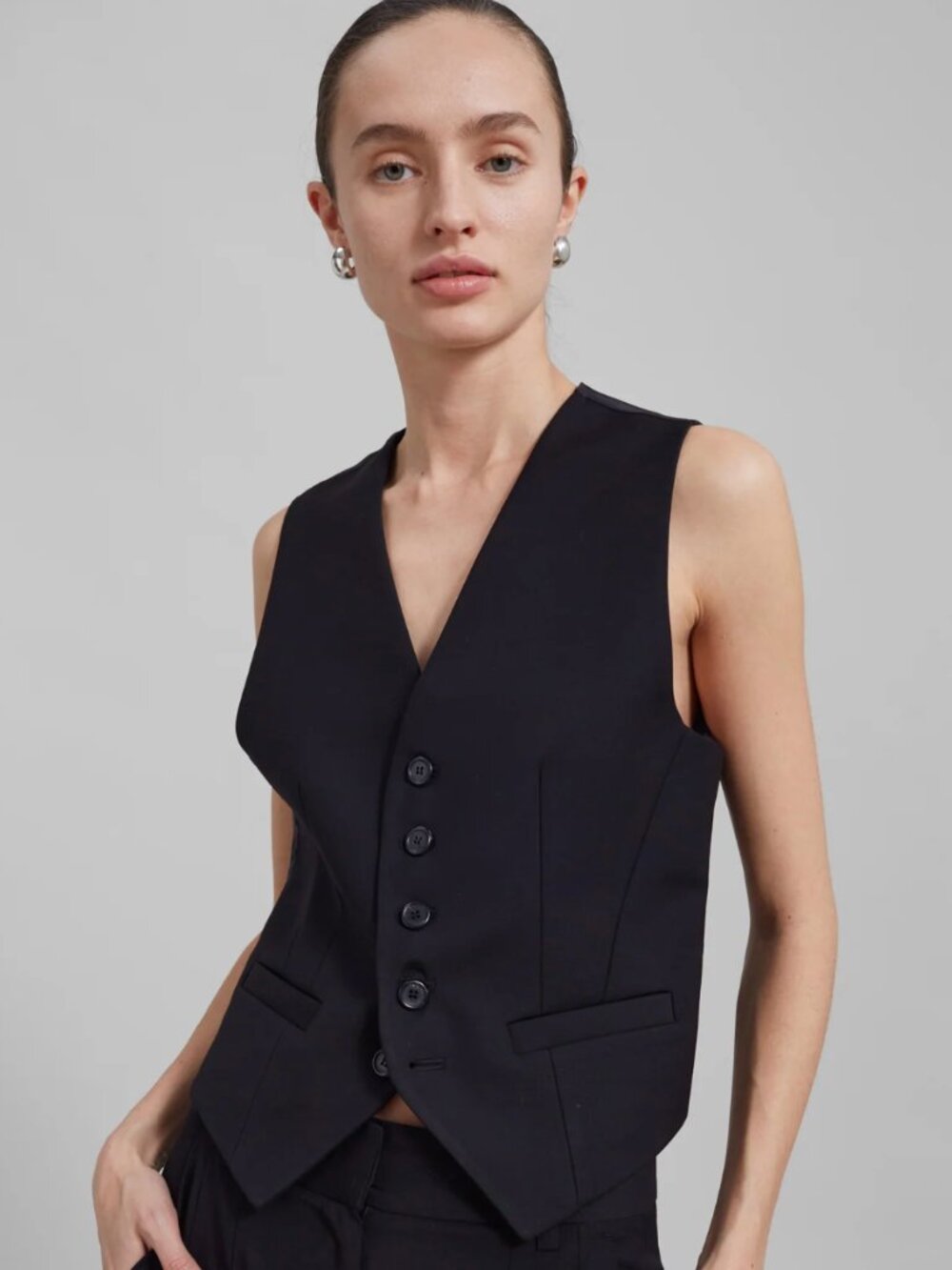 Frankie Shop Black Gelso Waistcoat
